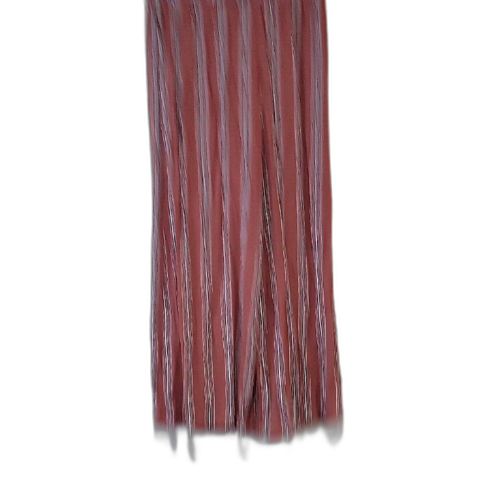 Boho Flowy Striped Wide Leg High Split Faux Wrap Pants Y2K Beach Vacay Trousers - Picture 7 of 14